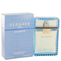 Versace Man by Versace Eau Fraiche Eau De Toilette Spray (Blue) 3.4 oz - £50.32 GBP