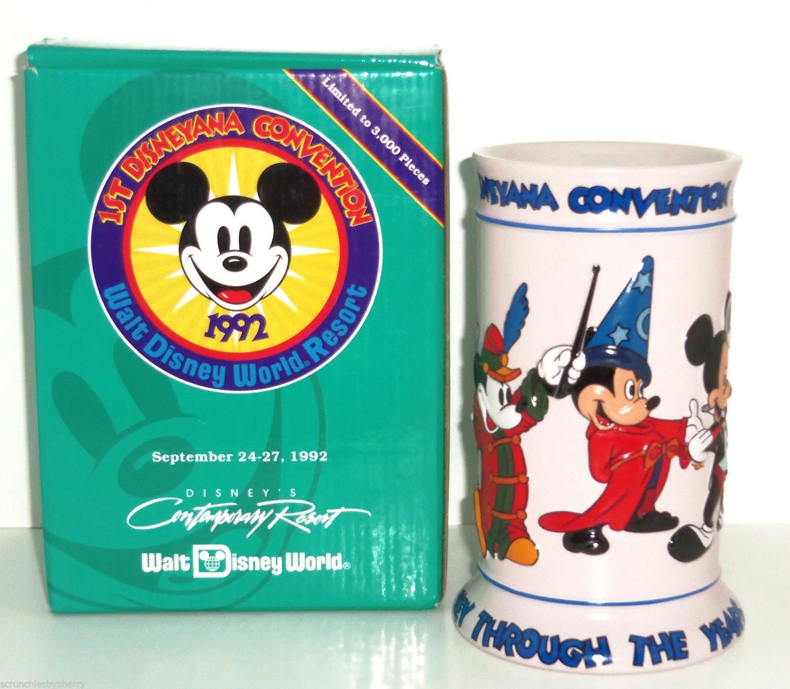 Walt Disney World Stein Mickey Through The Years 1st Disneyana Convention 1992 - $49.95