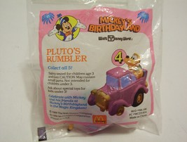 Plutos Rumbler #4 Mickeys Birthdayland 60 Years Disney McDonalds Toy 1988 Sealed - $3.99