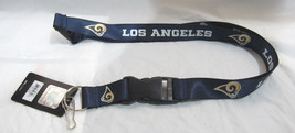 NFL Los Angeles Rams Blue Lanyard Detachable Keyring 23&quot;X3/4&quot; by Aminco - £7.60 GBP