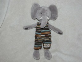 Jelly Kitten My Little Friends Elephant Soft Toy Dungarees Jellycat Gray Stripe - £55.38 GBP