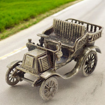 Vintage Italian Handmade Genuine Silver RARE Tonneau Renault 1900 Car Figurine - £146.99 GBP