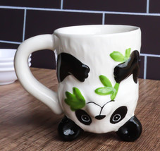 Topsy Turvy Ceramic Giant Asian Panda Bear Latte Juice Dessert Mini Mug Cup - £11.95 GBP