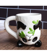 Topsy Turvy Ceramic Giant Asian Panda Bear Latte Juice Dessert Mini Mug Cup - $20.49 CAD