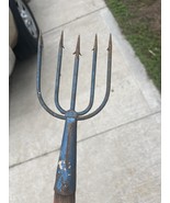 Vintage 5 Prong Blue Frog Eel Fish Fishing Gig Spear Head Only Made In USA - $47.05 CAD