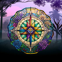 Beautiful Multi Color Compass Wind Spinner 10&quot; /w FREE Shipping - £19.93 GBP