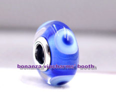 925 Sterling Silver Handmade Glass Lampwork Beads Protection Murano Glass Charm  - £3.50 GBP