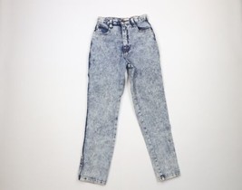 Vintage 90s Streetwear Womens 7 Distressed Acid Wash Skinny Leg Denim Jeans USA - £31.28 GBP