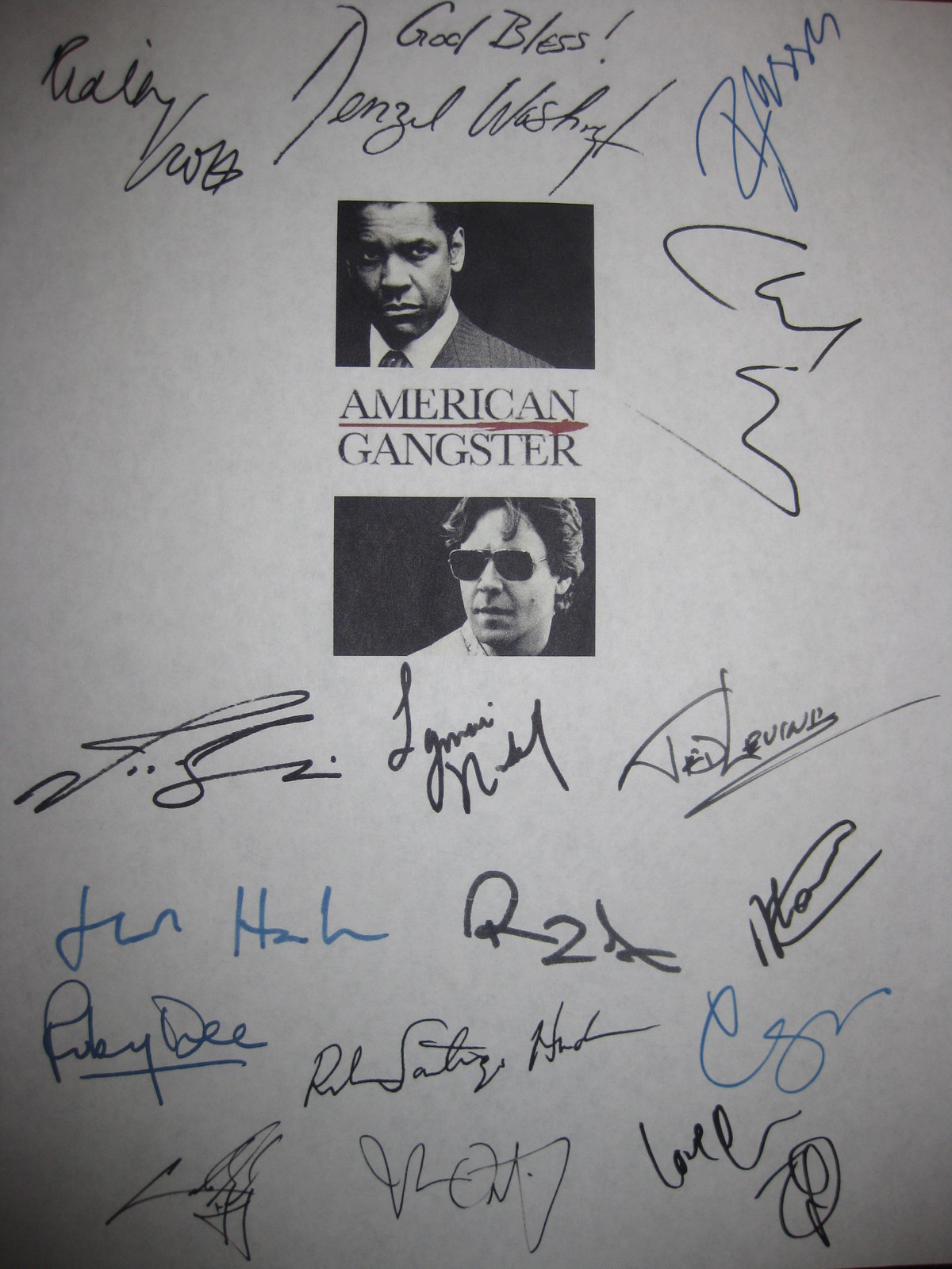 American Gangster Signed Film Movie Script Screenplay X16 Autograph Denzel Washi - $19.99