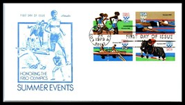 1979 US FDC Cover -1980 Olympics Summer Events, Block of 4, Los Angeles,... - $2.96