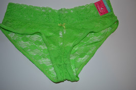 Xhileration Womens/Juniors PANTIES Hipsters SIZE S NWT Green Lace  - $3.74