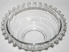 Vintage Heisey Lariat Clear Blown Glass Large Salad Bowl #1006 - £25.28 GBP