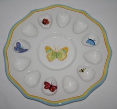 Department 56 Butterfly Garden Deviled Egg Plate  #1976 - £25.52 GBP