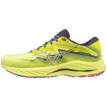 Mizuno men&#39;s wave rider 27 running shoes in Luminous/White/Jet Blue - £82.46 GBP