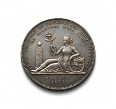 Ludwig I Bavaria 1835 First German Railway Commemorative Medal Restrike - €11,29 EUR