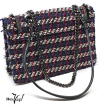 Zara Collection Basic Woven Striped 10x7 Shoulder/HandBag - Chain Strap -Hey Viv - £14.42 GBP