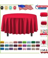 Versatile 6-Pack Red Plastic Table Covers - 84in. Round for All Occasions - $350.61 MXN