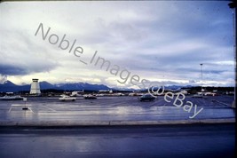 1966 Anchorage International Airport Parking Jets Cars Alaska Ektachrome Slide - £3.12 GBP