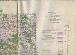 Ellwangen Germany 1943 United States Army Map Sheet 4 First Edition AMS 2 - $47.52