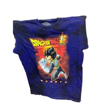 Dragon Ball Super Vegeta Shirt Size L Short Sleeve Blue Tie Dye - £11.87 GBP