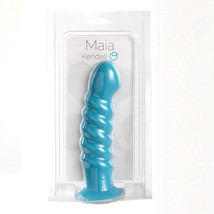 Kendall Silicone Non-Vibrating Dong Swirled Satin Finish Neon Blue - £27.40 GBP