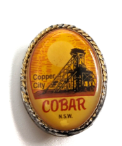 VTG Cobar Miners Heritage Park NSW Australia Copper City Brooch Pin Souvenir - £10.35 GBP