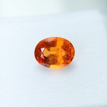 1.4ct Natural Orange Sapphire Gemstone, 8x6mm - September Birthstone, Precious S - £36.76 GBP