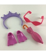 Dora The Explorer Dress Up Adventure Doll Tiara Sunglasses Umbrella Flip... - $20.30 CAD