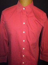 Eddie Bauer Mens Button Up  Red long sleeves Shirt Size Medium - $46.09