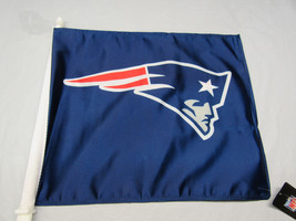 NFL New England Patriots Logo on Blue Window Car Flag by Fremont Die - £11.15 GBP