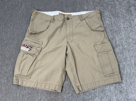 Ralph Lauren Denim Supply Shorts Mens 36 Khaki Military USA UK Flag Para... - $29.69