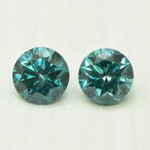 Diamonds Matching Pair Natural Loose Fancy Blue Color SI1/2 Enhanced 0.81 TCW - £441.00 GBP