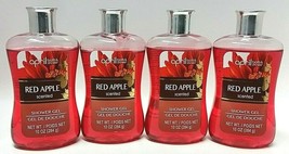 4 Bottles April Bath &amp; Shower Gel Red Apple Scented Body Gel De Douche 10 Oz Ea - £18.68 GBP
