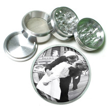 Vintage Poster D24 Aluminum Herb Grinder 63mm 4 Piece Kissing Nurse on VJ Day - $16.78