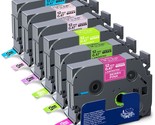 6-Pack Compatible Label Maker Tape Replacement For Brother P Touch Label... - £30.32 GBP