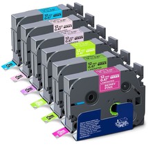 6-Pack Compatible Label Maker Tape Replacement For Brother P Touch Label... - £29.89 GBP