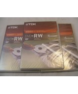 SET OF 3 TDK Video 4X DVD+RW 6 Hours 1PK W/ Movie Box Case - $12.90 CAD