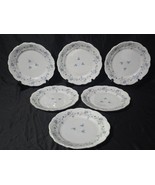 Vintage JOHANN HAVILAND Bavaria BLUE GARLAND 10&quot; Dinner Plate - Set Of 6 - $54.85 CAD