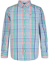 Big Boys Spring Plaid Long Sleeves Shirt Large(16-18) - £29.15 GBP