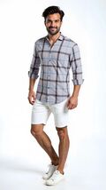 Alfani Mens Classic-Fit Brushed Plaid Shirt - $20.00