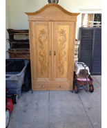 Beautiful Vintage Carved Pine Armoire,Antiques,Kustom,Collectibles,Wardr... - €819,38 EUR