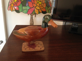 Small Vintage Hand Carved Wooden Duck,Antiques,Hunter,Cabin,Lodge,Den,Wood Carve - £74.75 GBP