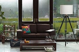 NAUTICALMART CLASSICAL NICKEL FINISH WOODEN TRIPOD FLOOR LAMP FOR LIVING... - £165.68 GBP