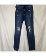 ROCK &amp; REPUBLIC Women’s Destructed Berlin Dark Wash Low Rise Stretch Jea... - $489.88 MXN
