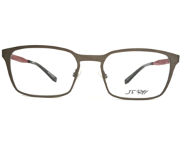 JF Rey Eyeglasses Frames JF2802 9530 Brown Wood Grain Red Square 53-18-148 - £103.45 GBP