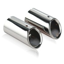 Car Stainless Steel Chrome Exhaust Headers Tip Pipe Tail Rear Muffler Pipe  Car  - £85.39 GBP