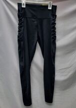 All In Motion Women's Medium Brush Sculpt Corded High Rise Leggings Black  image 2