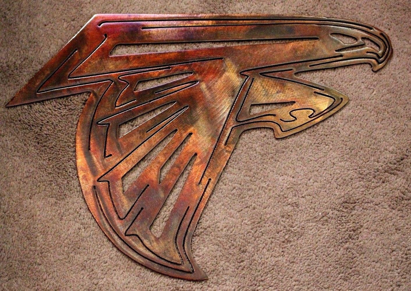 Atlanta Falcons Metal Wall Art - 12" x 14"  - Copper