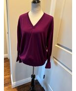 Yves Saint Laurent Rive Gauche Purple Cashmere Sweater SZ L Italy  - $2,724.10 MXN