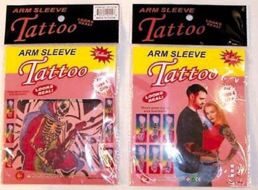Primary image for 60 SLEEVE TEMPORARY TATTOO novelty tattoos pranks gagS shirt arm trick joke new
